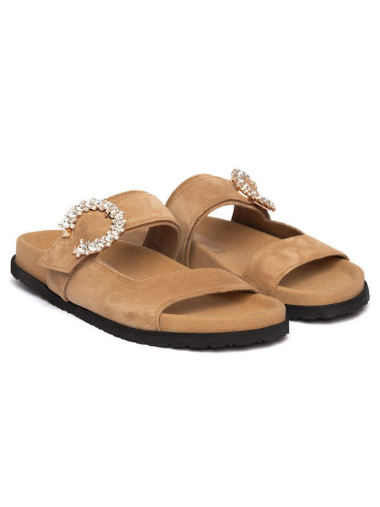 Komis & Komis Anatomic Suede Women's Sandals Tabac Brown