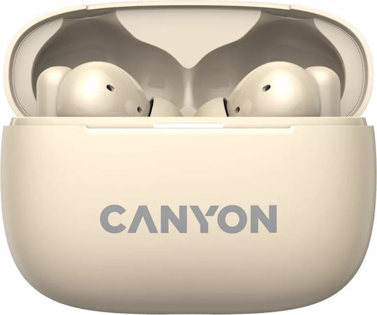 Canyon TWS-10 In-ear Bluetooth Handsfree Earphones with Charging Case Beige