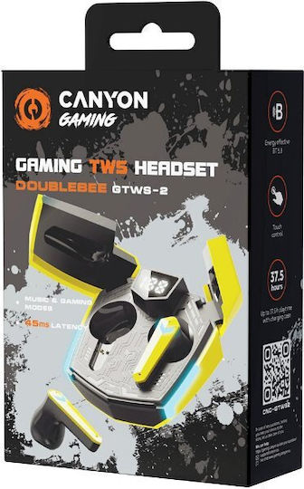 Canyon Gtws-2 In-ear Bluetooth Handsfree Earphones with Charging Case Yellow