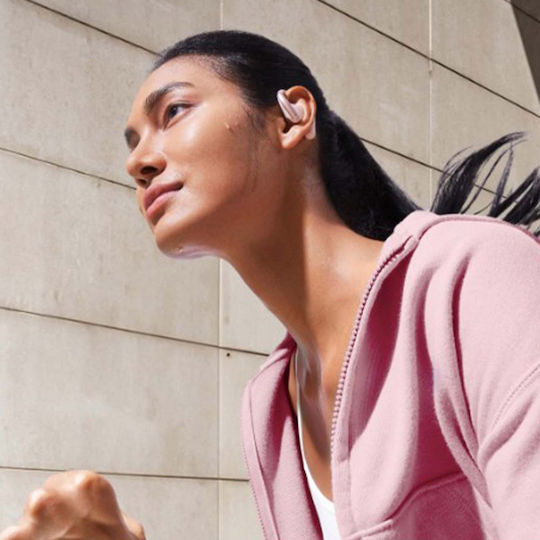 Soundcore by Anker AeroFit Отворено ухо Bluetooth хендсфри Слушалки с Устойчивост на Пот и Кутийка за Зареждане Soft Pink