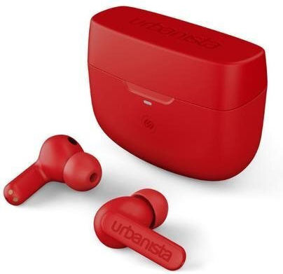 Urbanista Atlanta In ear Bluetooth хендсфри Слушалки с Устойчивост на Пот и Кутийка за Зареждане Scarlet Red