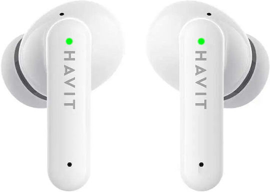 Havit TW967 In-ear Bluetooth Handsfree Căști cu Carcasă de Încărcare Alb