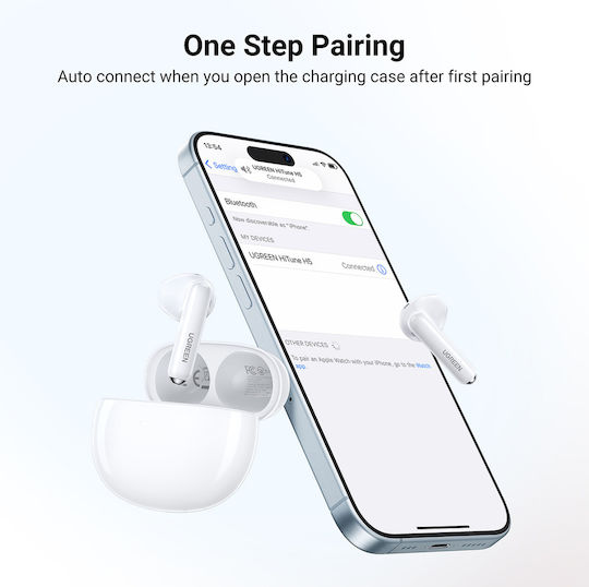 Ugreen HiTune H5 In ear Bluetooth хендсфри Слушалки с Устойчивост на Пот и Кутийка за Зареждане Бял