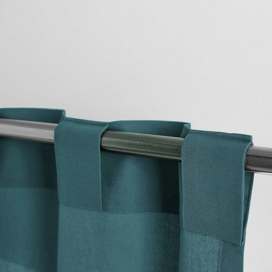 La Redoute Interieurs Κουρτίνα με Τούνελ Μπλε 135x260εκ.
