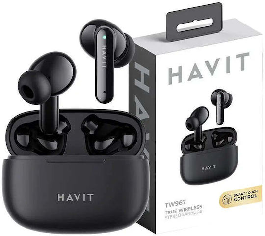 Havit TW967 In-Ear Bluetooth-Freisprecheinrichtung Kopfhörer mit Ladeetui Schwarz