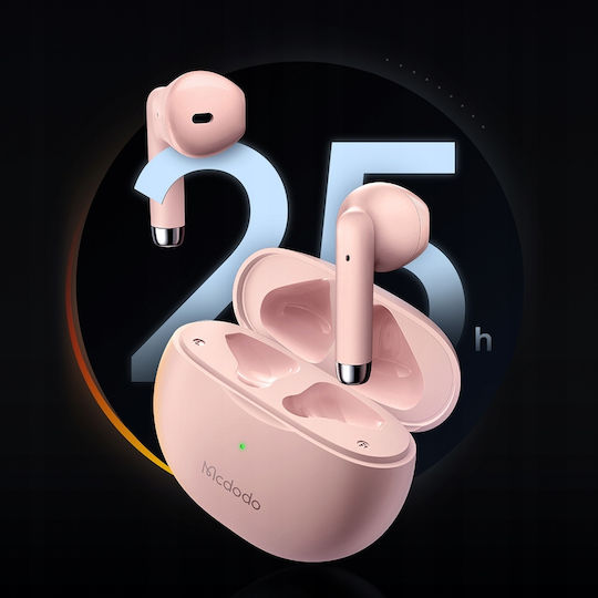 Mcdodo HP-2780 Earbud Bluetooth Handsfree Ακουστικά με Θήκη Φόρτισης Ροζ