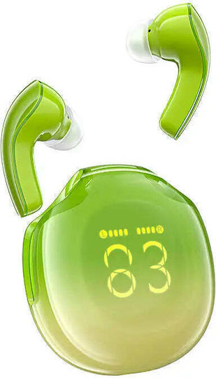 Acefast T9 Crystal (Air) In-ear Bluetooth Handsfree Earphones with Charging Case Avocado Green