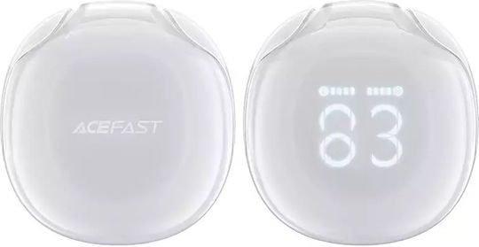 Acefast T9 Crystal (Air) In-ear Bluetooth Handsfree Ακουστικά με Θήκη Φόρτισης Porcelain White