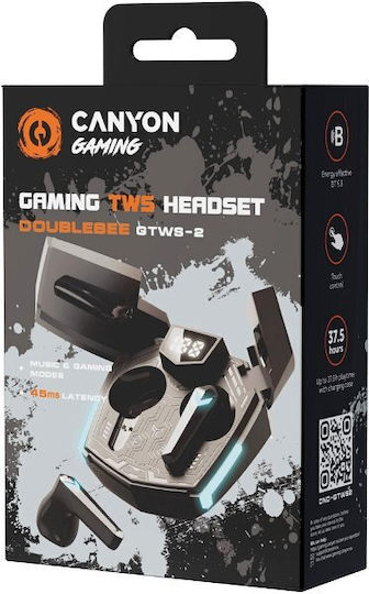 Canyon Gtws-2 In-ear Bluetooth Handsfree Earphones with Charging Case Black
