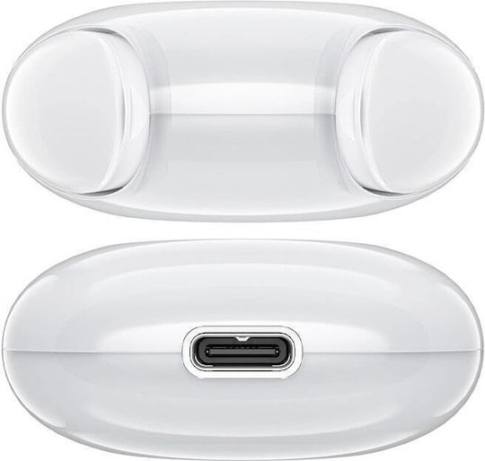 Acefast T9 Crystal (Air) In-ear Bluetooth Handsfree Ακουστικά με Θήκη Φόρτισης Porcelain White