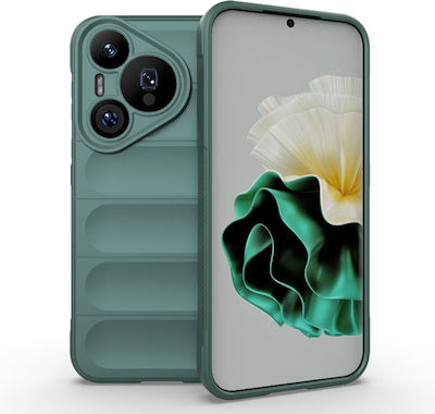 Techsuit Magic Umschlag Rückseite Grün (Huawei Pura 70 Pro - Grün)