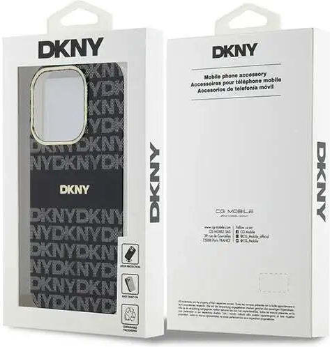 DKNY Iml Mono & Stripe Magsafe Case Back Cover Plastic Negru (iPhone 13)