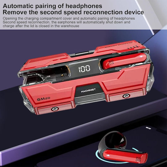 Andowl Q-E07 Earbud Bluetooth Handsfree Ακουστικά με Θήκη Φόρτισης Πράσινα