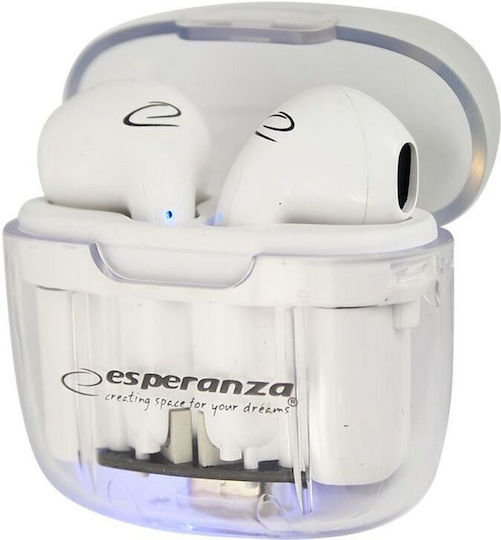 Esperanza EH237W In ear Bluetooth хендсфри Слушалки с Кутийка за Зареждане Черен