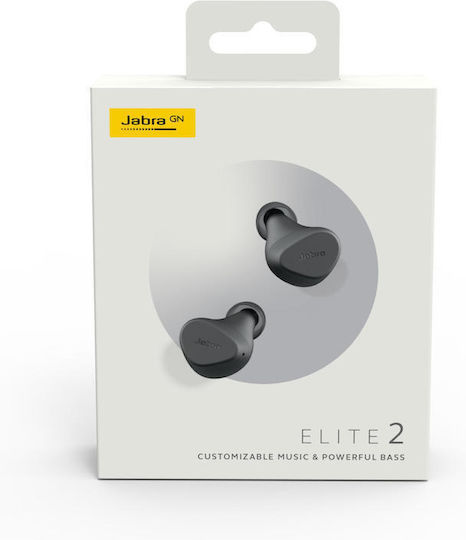 Jabra Elite 2 In-ear Bluetooth Handsfree Ακουστικά με Θήκη Φόρτισης Dark Grey