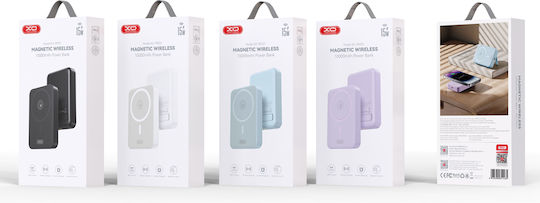 XO PR231 MagSafe Power Bank 10000mAh 15W cu Port USB-C Quick Charge 2.0 Alb