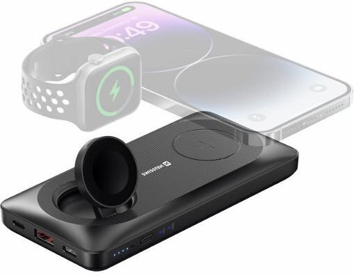 Swissten 2in1 MagSafe Power Bank 10000mAh με Θύρα USB-A Μαύρο