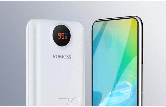 Romoss SW30 Power Bank 26800mAh 18W with 2 USB-A Ports and USB-C Port Power Delivery / Quick Charge 3.0 White