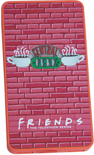 Lazerbuilt Friends Central Perk Power Bank 6000mAh με 2 Θύρες USB-A Ροζ