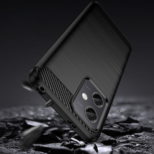 Hurtel Carbon Back Cover Σιλικόνης Μαύρο (Poco X5)