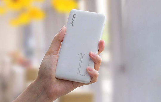 Romoss PSP10 Power Bank 10000mAh με 2 Θύρες USB-A Λευκό