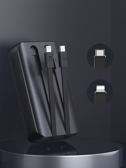 Joyroom Power Bank 10000mAh 30W with USB-A Port and USB-C Port Black