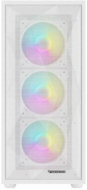 Natec Diaxid 605 Gaming Midi Tower Computer Case with Side Window and RGB Lighting White