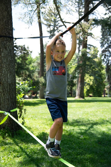 Slackline Walking On A Rope 15m