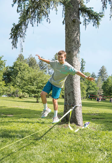 Slackline Walking On A Rope 15m