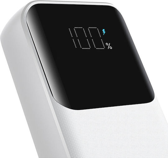 Joyroom Power Bank 10000mAh 30W με Θύρα USB-A και Θύρα USB-C Λευκό