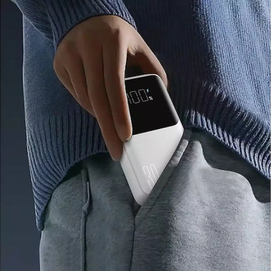 Joyroom Power Bank 10000mAh 30W με Θύρα USB-A και Θύρα USB-C Λευκό