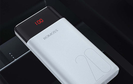 Romoss LT20PS Power Bank 20000mAh mit 2 USB-A Anschlüssen Weiß
