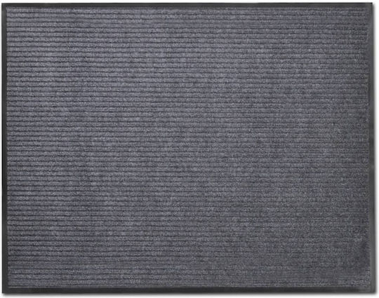 vidaXL Fußmatten Teppich mit rutschfester Unterlage Gray 60x90cm 2Stück