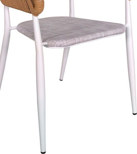 Kliton Outdoor Dining Room Set Raven 5 Pieces White
