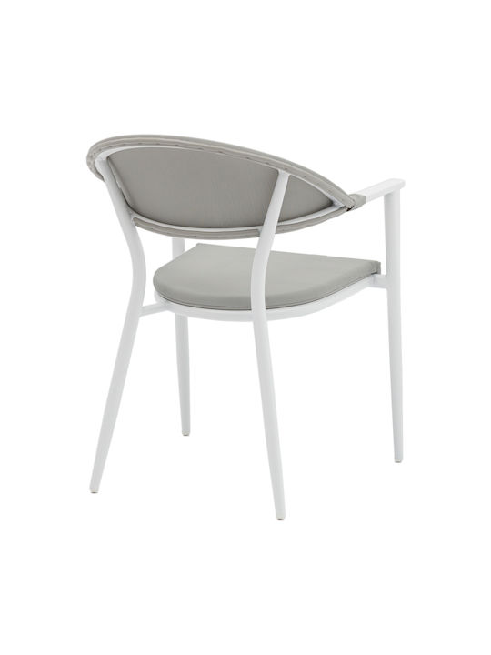 Dining Set for Small Outdoor Spaces Kliton - Pino 3 Pieces White