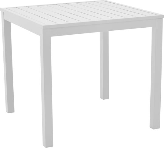 Kliton Outdoor Dining Room Set Raven 5 Pieces White