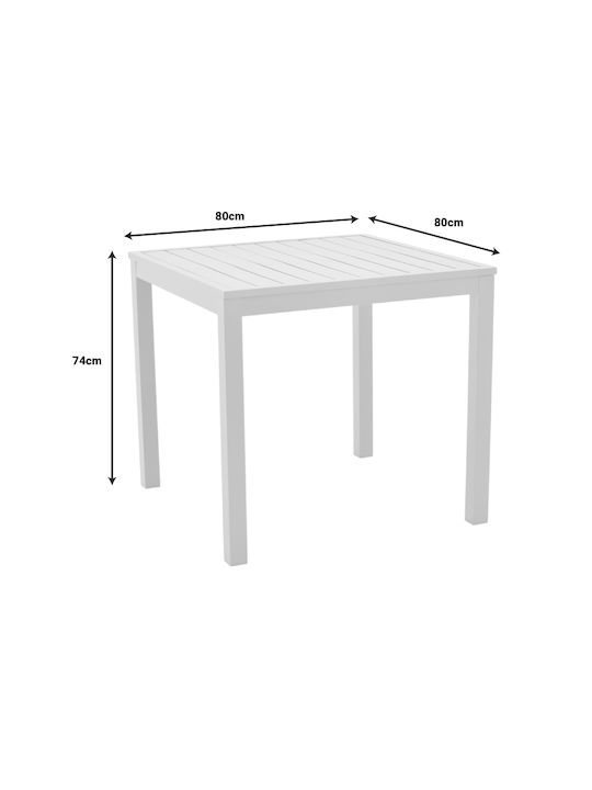 Kliton Azelie Dining Room Set for Small Outdoor Spaces 3 Pieces White