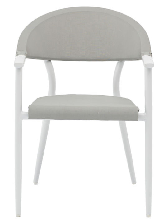 Dining Set for Small Outdoor Spaces Kliton - Pino 3 Pieces White