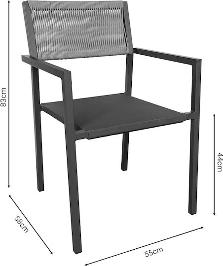 Pakketo Garten- und Outdoor-Möbelsets Typsatz Speisesaal 3 Stück Weiß