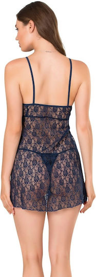 Moongirl Spencer 302 Set Babydoll Sexy Set Babydoll & String Blue