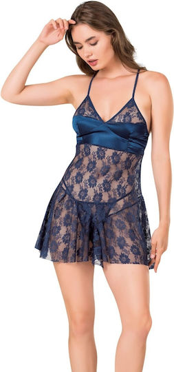 Moongirl Carla 281 Set Babydoll Sexy Set Babydoll & String Blue