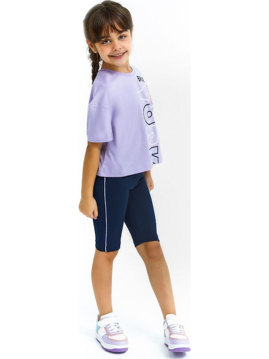 Kinder-Set mit Leggings Sommer 2Stück Flieder