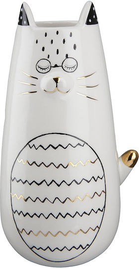 ArteLibre Decorative Vase White 9.5x8.5x18.5cm