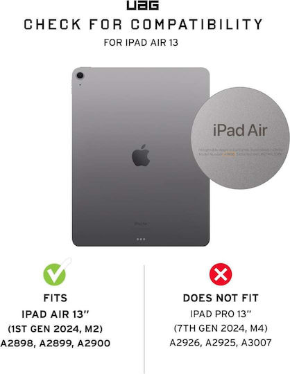 UAG Metropolis SE Flip Cover Ανθεκτική Μπορντό (Apple iPad Air 13" 2024 (6 gen))