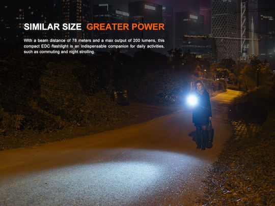 Fenix Φακός LED IP68 με Μέγιστη Φωτεινότητα 200lm
