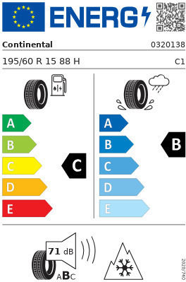 Continental 195/60R15 88H 4 Seasons Tire for Passenger Car 0320138
