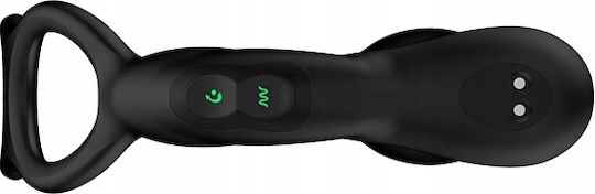 Nexus Simul8 Plug Δαχτυλίδι Πέους Σιλικόνης με Πρωκτική Σφήνα Black