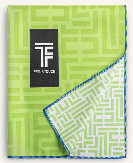 Feel & Touch Mikrofasertuch Körper Doppelseitig mit Etui Grüne 180x90cm