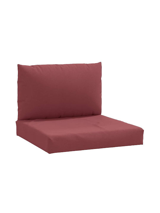 vidaXL Perna Scaunului De Grădină Cu Spătar Bordo 2 Buc 60x98 Cm