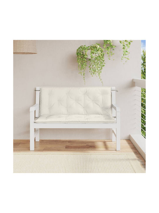 vidaXL Garden Bench Cushion with Backrest Beige 2pcs 50x120cm